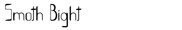 Smoth Bight font preview